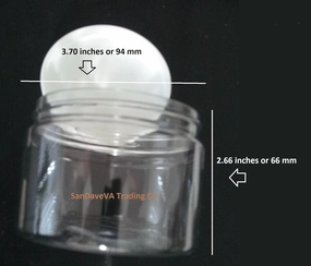 Brand 12oz Plastic Jar Clear w/white smooth caps (6) PET Free 89mm Foam Seal- DIY lotion, creams, crafts, bath salt