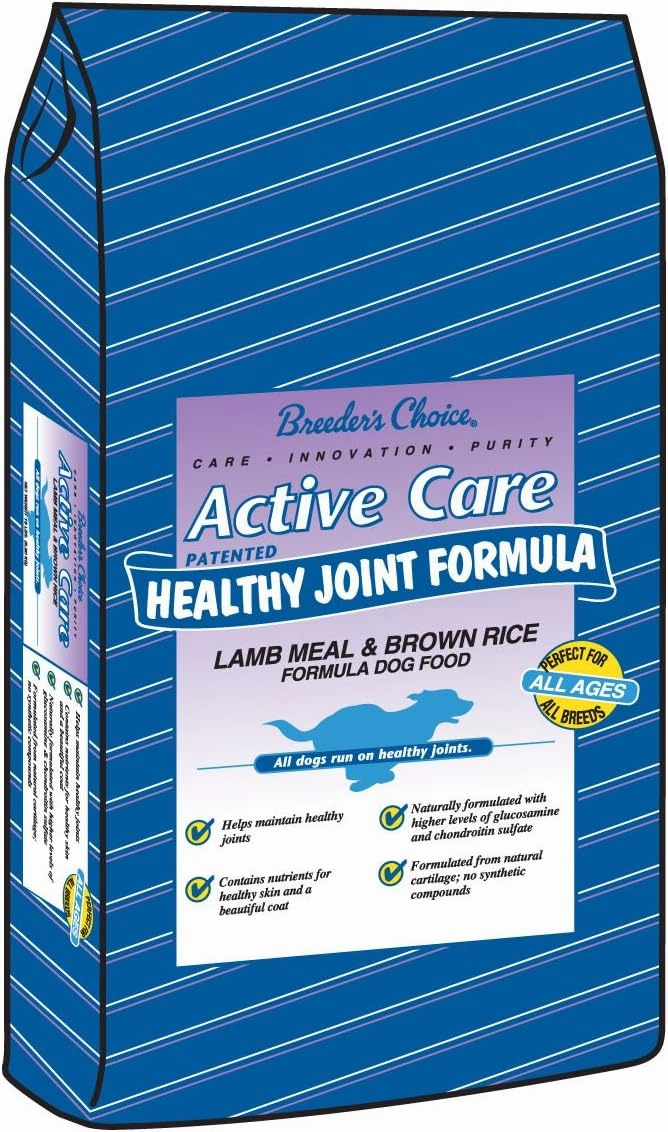 Breeder'S Choice Active Care Healthy Joint Formula Lamb Meal And Brown Rice Dog Food, 4.4-Pound