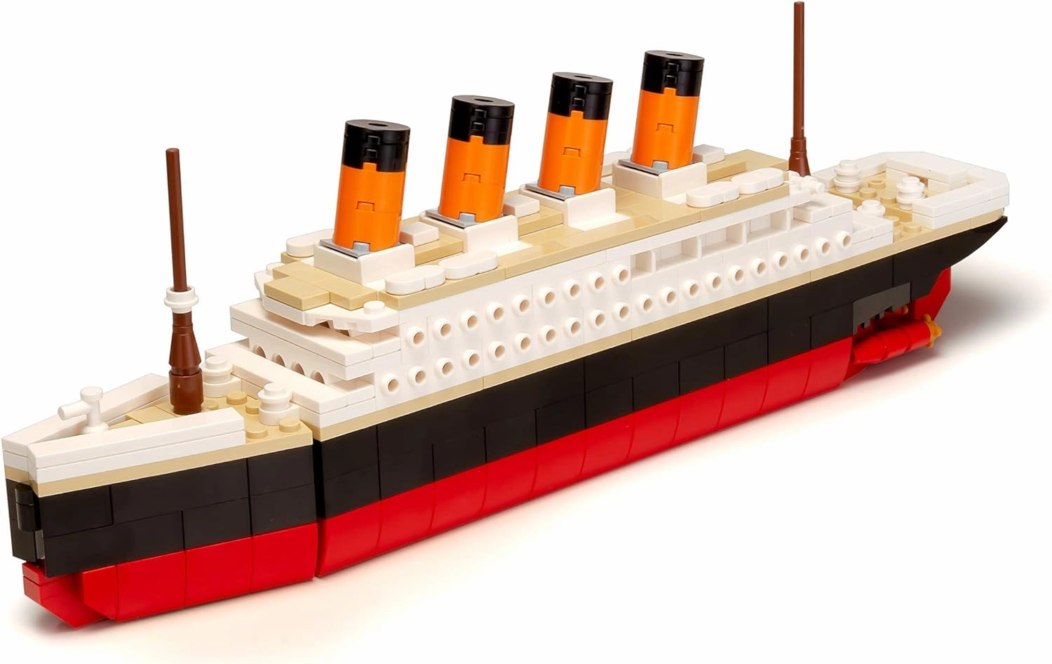 Brick Loot Titanic Micro Building Blocks Large Set – 390 Pieces Mini Bricks Ship Model Kit, DIY 3D Puzzle for Adults & Kids, STEM Educational Toy, Collectible Display, Gift for History & Ship Lovers