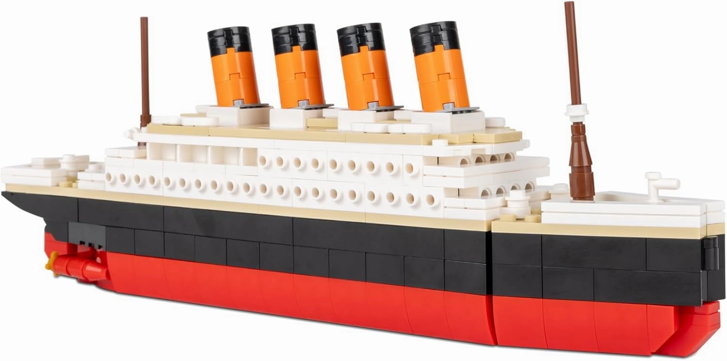 Brick Loot Titanic Micro Building Blocks Large Set – 390 Pieces Mini Bricks Ship Model Kit, DIY 3D Puzzle for Adults & Kids, STEM Educational Toy, Collectible Display, Gift for History & Ship Lovers