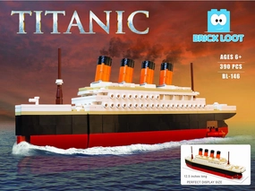 Brick Loot Titanic Micro Building Blocks Large Set – 390 Pieces Mini Bricks Ship Model Kit, DIY 3D Puzzle for Adults & Kids, STEM Educational Toy, Collectible Display, Gift for History & Ship Lovers