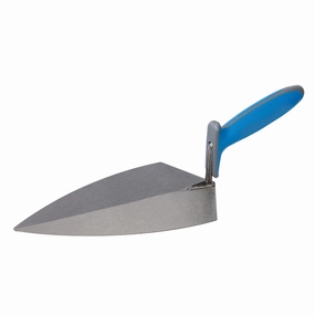 Brick Trowel Soft Grip 280mm Carbon Steel Blade, Taper Ground Heel To Toe