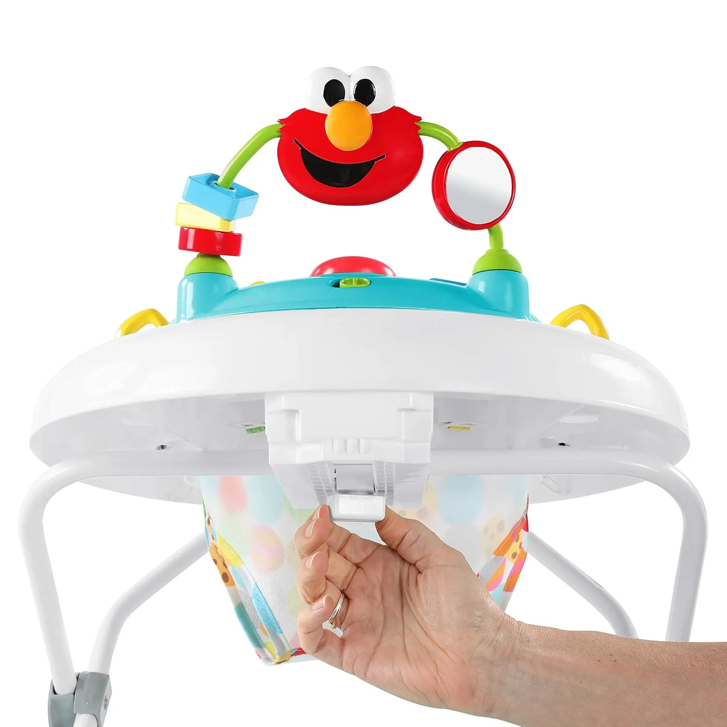 Bright Starts Sesame Street I Spot Elmo! Baby Activity Center & Walker - Easy-Fold Frame and 30  Songs and Sounds by Elmo and Friends, 6-12 Months