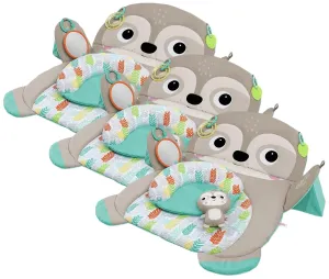 Bright Starts Tummy Time Prop & Play Baby Activity Mat with Support Pillow & Taggies - Sloth 36 x 32.5 in, Age Newborn  (Pack of 3)