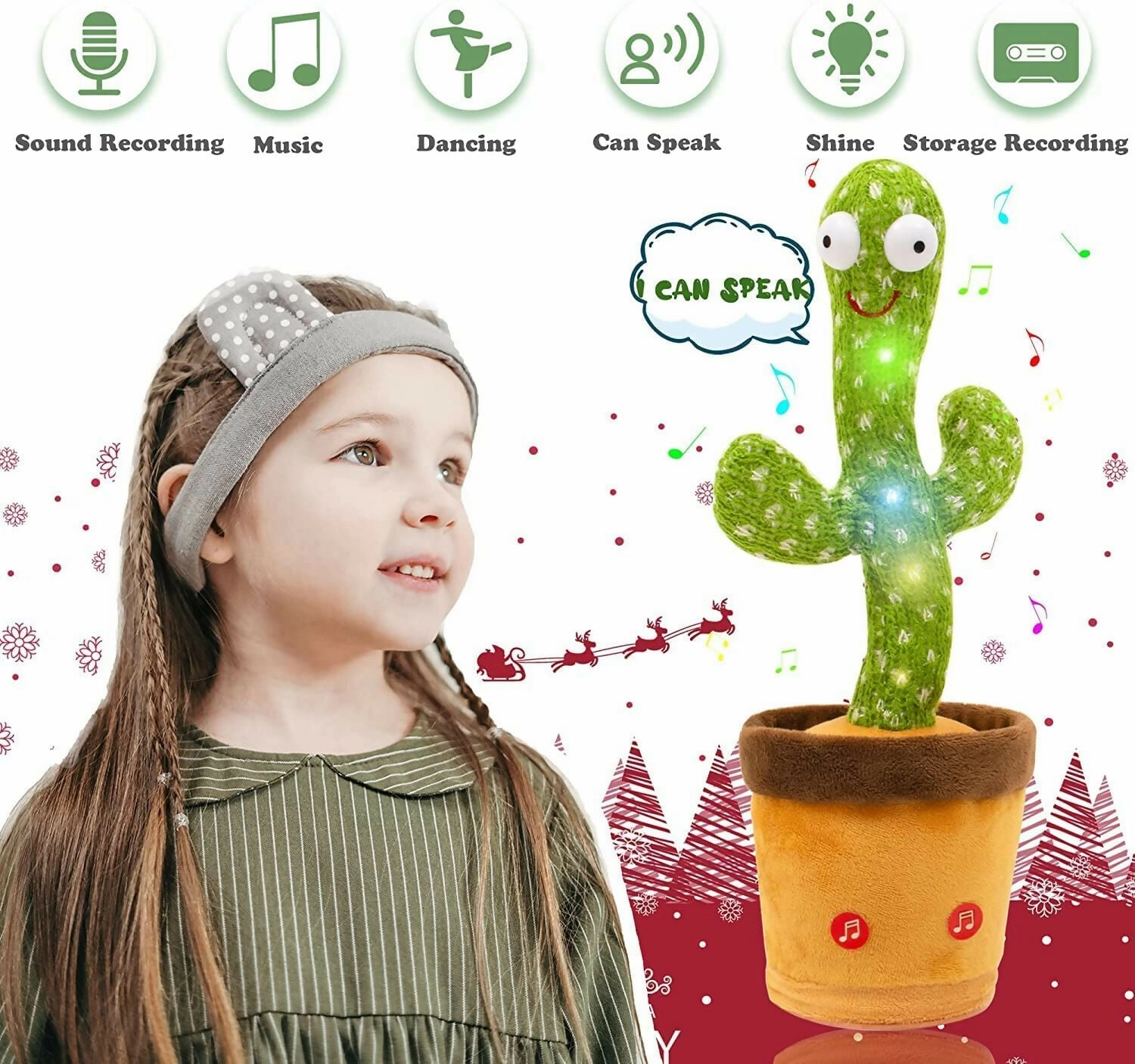 Bright LED Glow Toy with Repeat Function (Green)