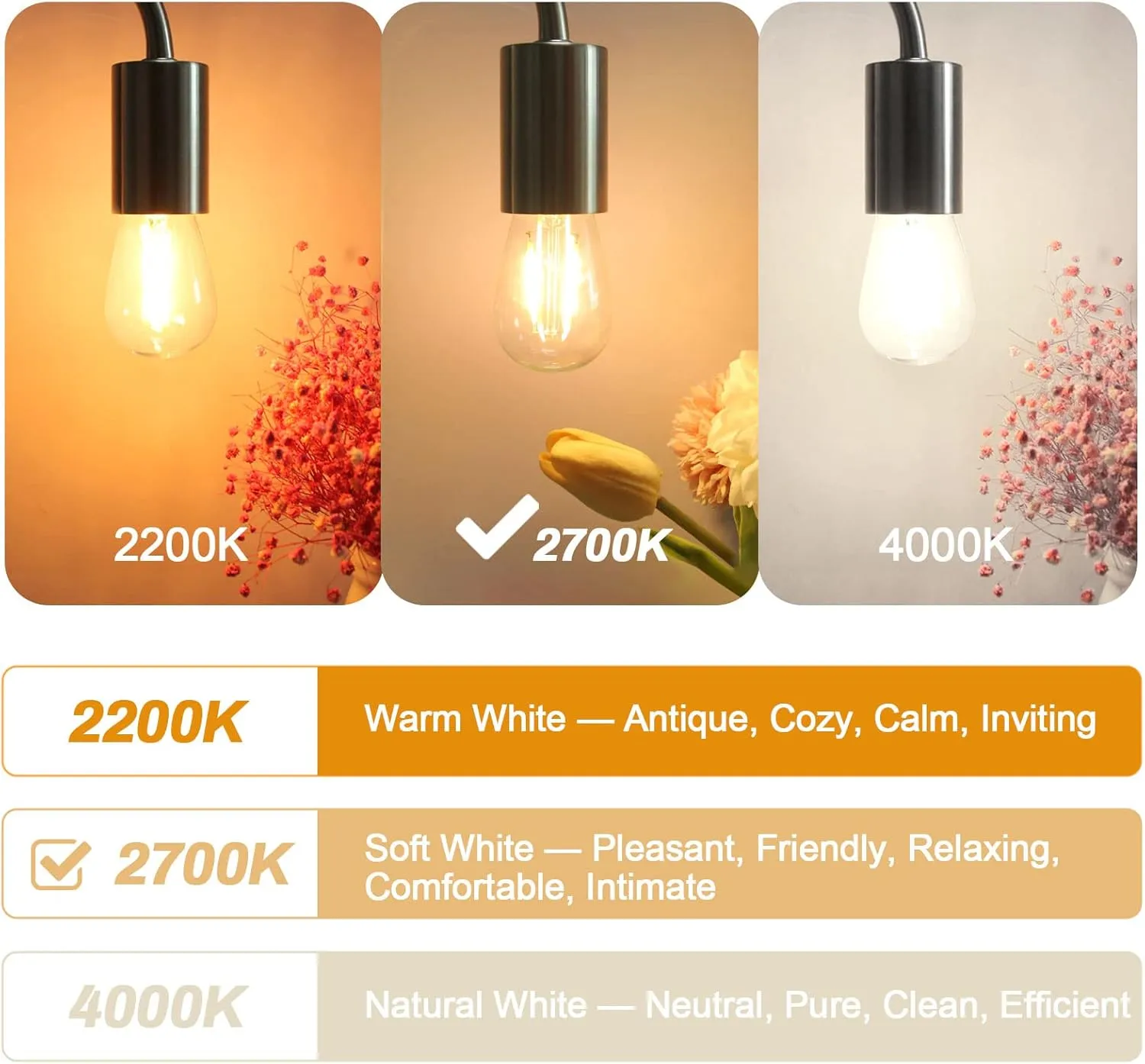 BRIMAX 25 Pack S14 Replacement LED Bulbs,2W Outdoor String Light Bulbs Shatterproof,E26 Medium Base,2700K Warm White,Plastic Edison Bulbs for Patio Garden