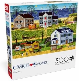 Buffalo Games - Charles Wysocki - Gull's Nest - 500 Piece Jigsaw Puzzle for Adults -Challenging Puzzle Perfect for Game Nights - Finished Size is 21.25 x 15.00
