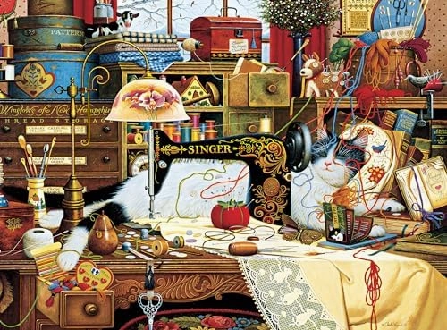 Buffalo Games - Silver Select - Charles Wysocki - Maggie The Messmaker - 1000 Piece Jigsaw Puzzle for Adults -Challenging Puzzle Perfect for Game Nights - Finished Size is 26.75 x 19.75