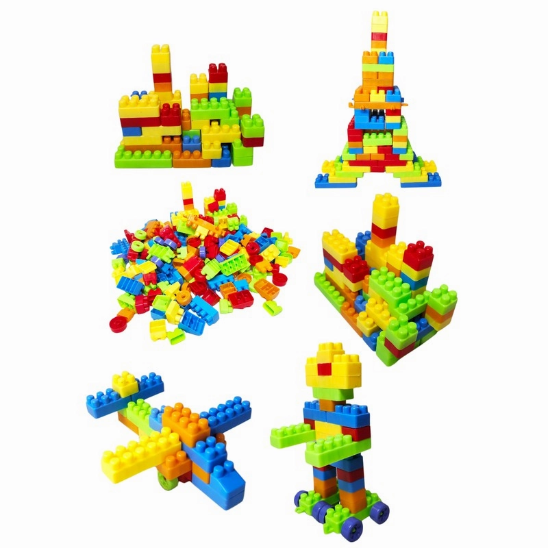 Building Bricks Game - Blocks Kit - 130 Pieces (3-6 Years)