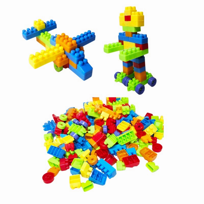 Building Bricks Game - Blocks Kit - 130 Pieces (3-6 Years)