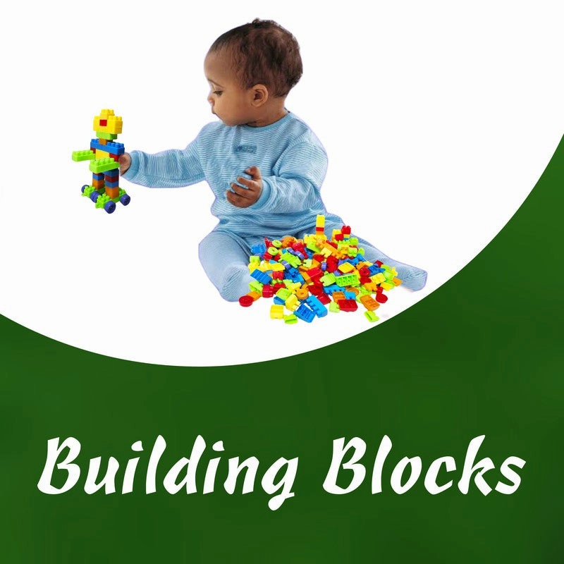 Building Bricks Game - Blocks Kit - 130 Pieces (3-6 Years)