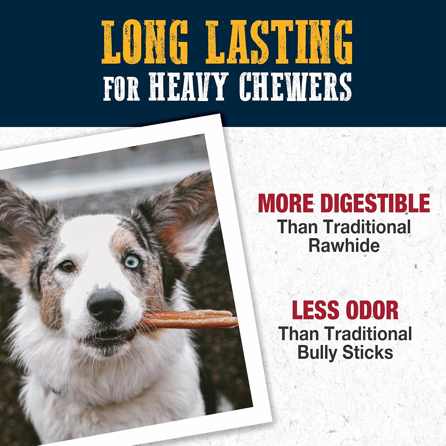 Cadet Bully Hide Sticks for Small Dogs, All-Natural Beef Pizzle, Limited-Ingredient Long-Lasting Dog Chews for Aggressive Chewers, 12 Count