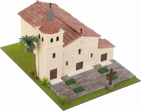 California Missions – 3D Plaster Brick Model Kit, Diy Mini-Brick Constructor, Stem Educational Building Set for Teens & Adults, Scale 1:24