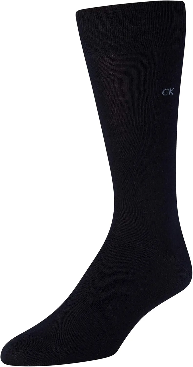 Calvin Klein Men's Dress Crew Socks - 3 Pack Soft Athletic Performance Crew Socks for Men - Casual Long Mens Sport socks