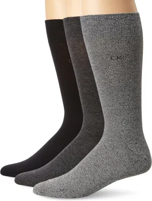 Calvin Klein Men's Dress Crew Socks - 3 Pack Soft Athletic Performance Crew Socks for Men - Casual Long Mens Sport socks
