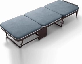 Camping Cot Tri-fold Design Cots for Camping Adjustable with 360° Universal Roller Folding Cot for Home Office Outdoor Indoor