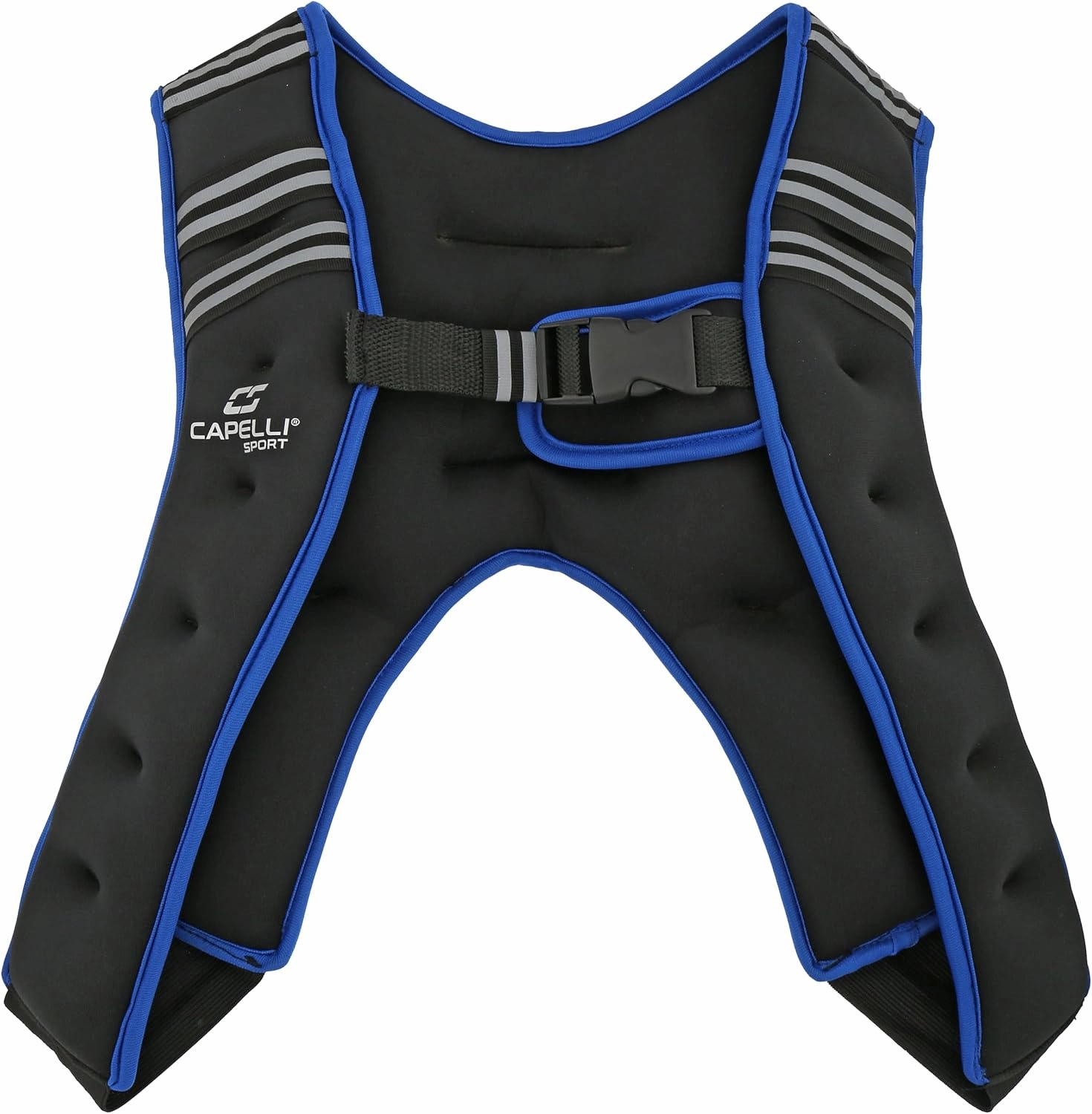 Capelli Sport Running Weighted Vest, Neoprene Adjustable Weighted Vest for Men and Women, Blue/Black, 10 lbs
