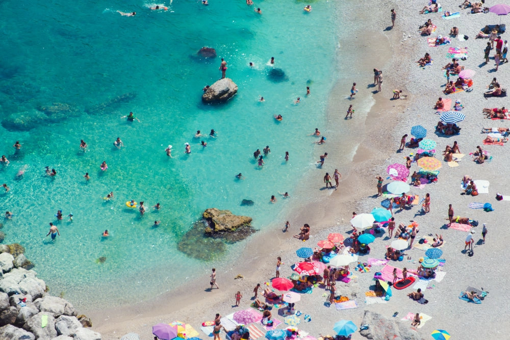 Capri Pastel Beach Umbrellas