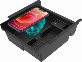 CarQiWireless 2024 Upgrades Wireless Charger/Center Console Organizer Tray for Toyota 4runner 2010-2024 2023, Wireless Phone Charging Pad for Toyota 5th Gen SR5 TRD Truck Accessories 2021 2020