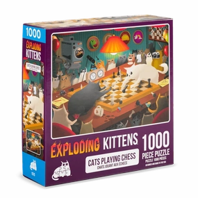Cats Playing Craps Jigsaw Puzzle by Exploding Kittens