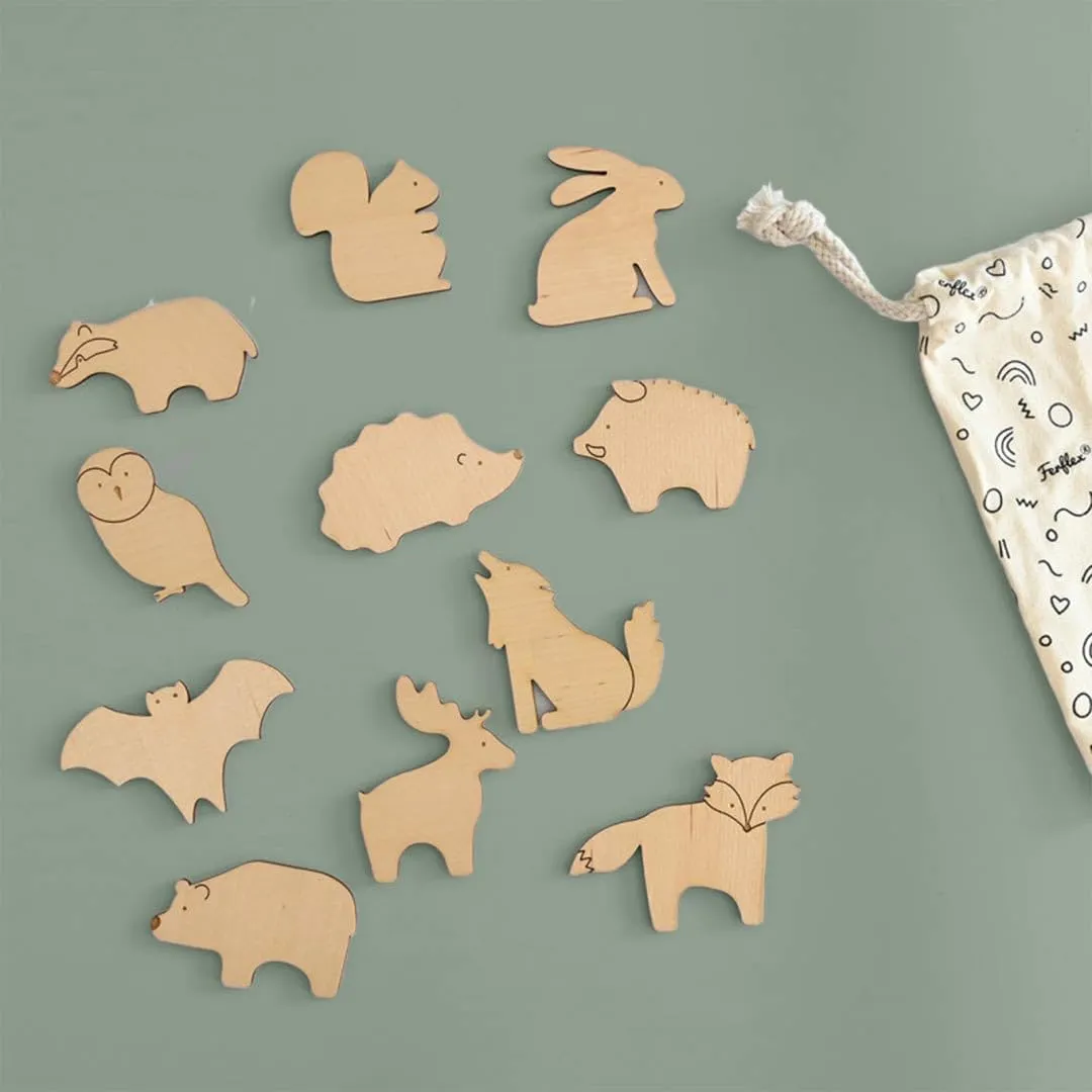 Children's Magnetic Game - Forest Animals - Can be used on all magnetic media - Children's Game 3 Years - 11 Magnets