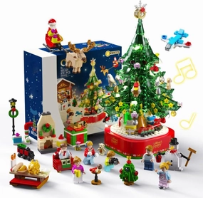 Christmas Tree Building Blocks Kits Party Set 601164 for Kids with Music Box Led Light Kit DIY Birthday Gift for Kids Boys Girls，2022 New（870 Pieces）