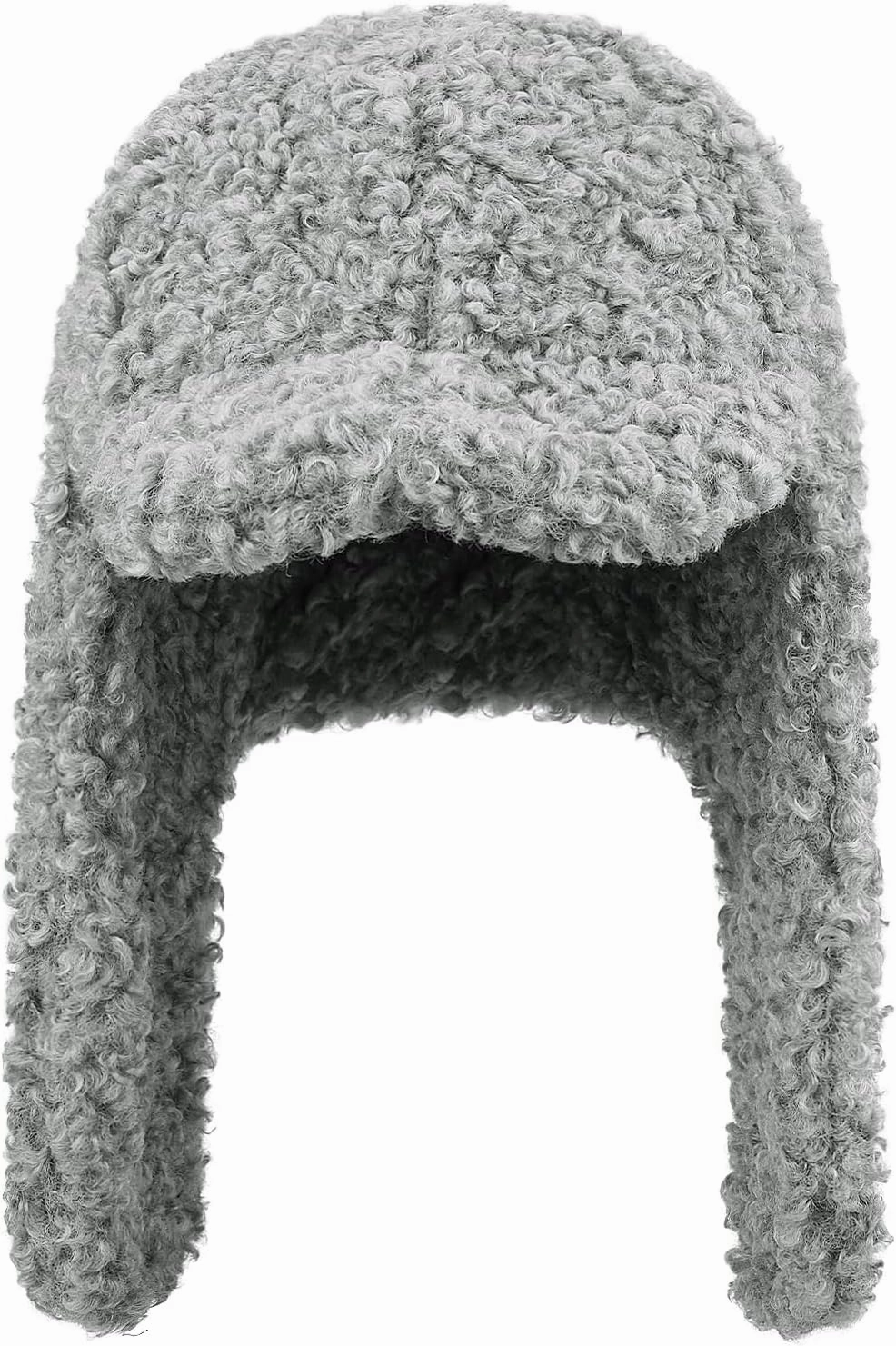 Clakllie Unisex Winter Trapper Hat Trooper Hat with Visor Snow Eskimo Hat Warm Russian Hat Ski Hat Earflaps Baseball Cap