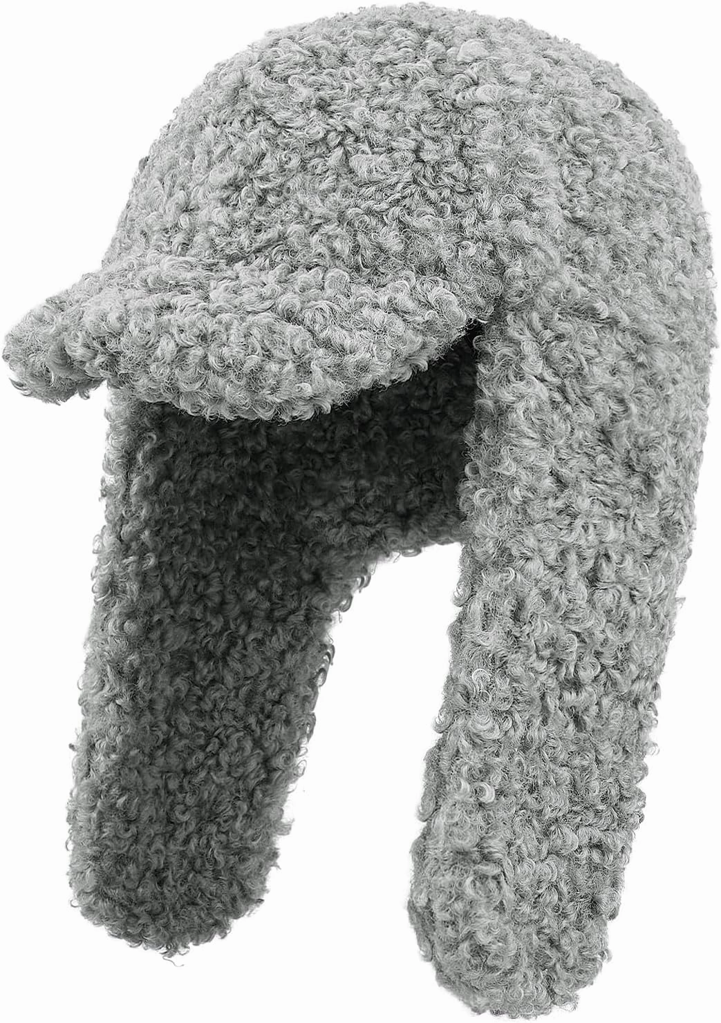 Clakllie Unisex Winter Trapper Hat Trooper Hat with Visor Snow Eskimo Hat Warm Russian Hat Ski Hat Earflaps Baseball Cap