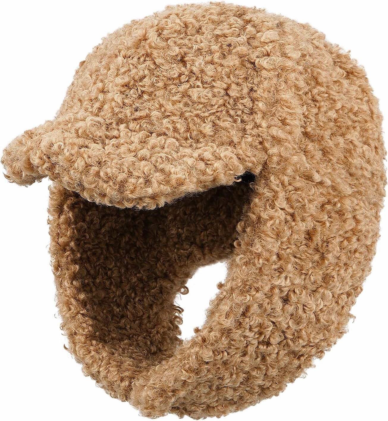 Clakllie Unisex Winter Trapper Hat Trooper Hat with Visor Snow Eskimo Hat Warm Russian Hat Ski Hat Earflaps Baseball Cap