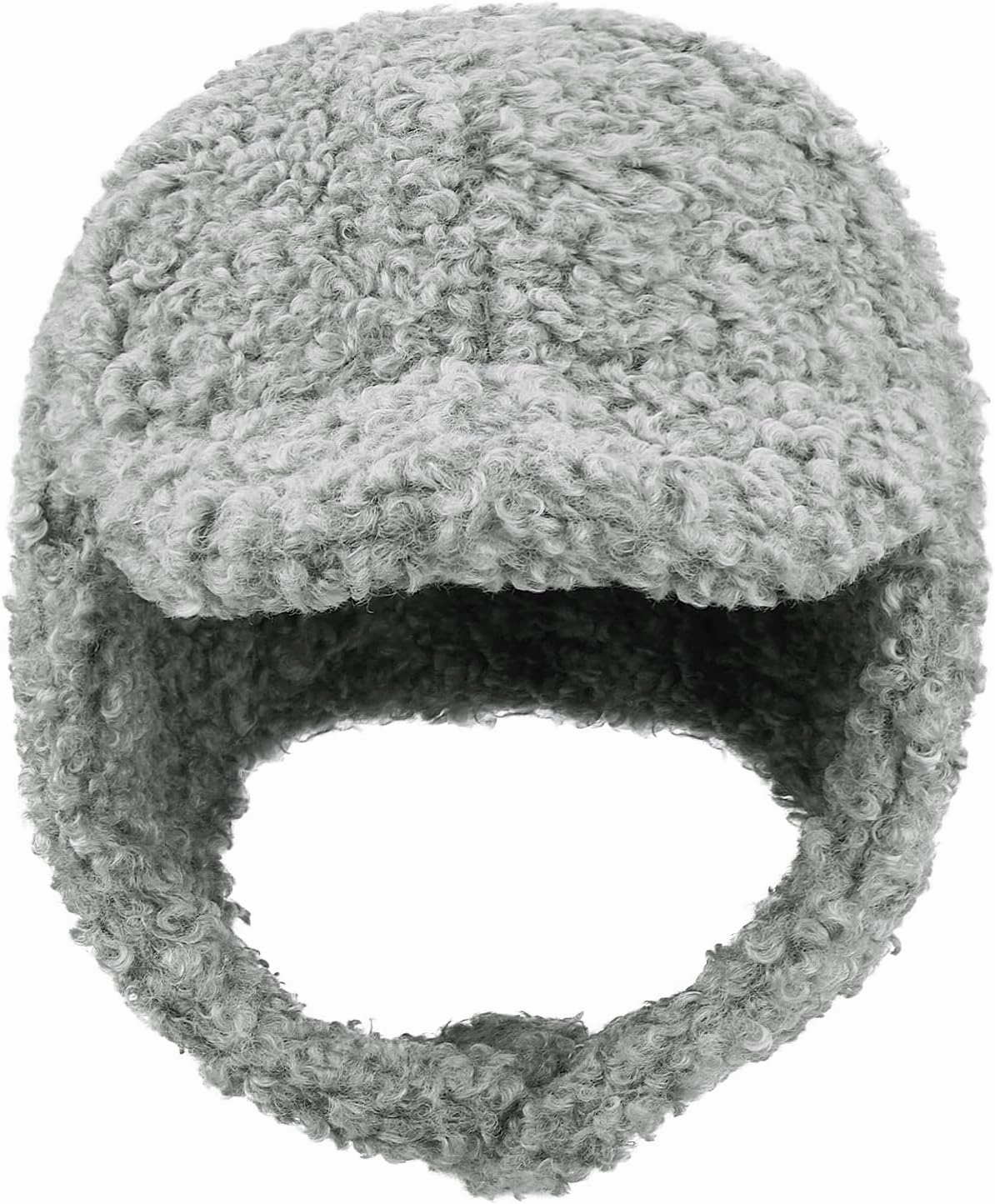 Clakllie Unisex Winter Trapper Hat Trooper Hat with Visor Snow Eskimo Hat Warm Russian Hat Ski Hat Earflaps Baseball Cap