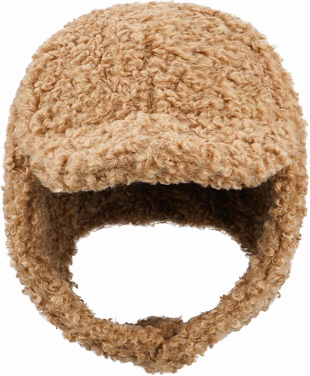 Clakllie Unisex Winter Trapper Hat Trooper Hat with Visor Snow Eskimo Hat Warm Russian Hat Ski Hat Earflaps Baseball Cap