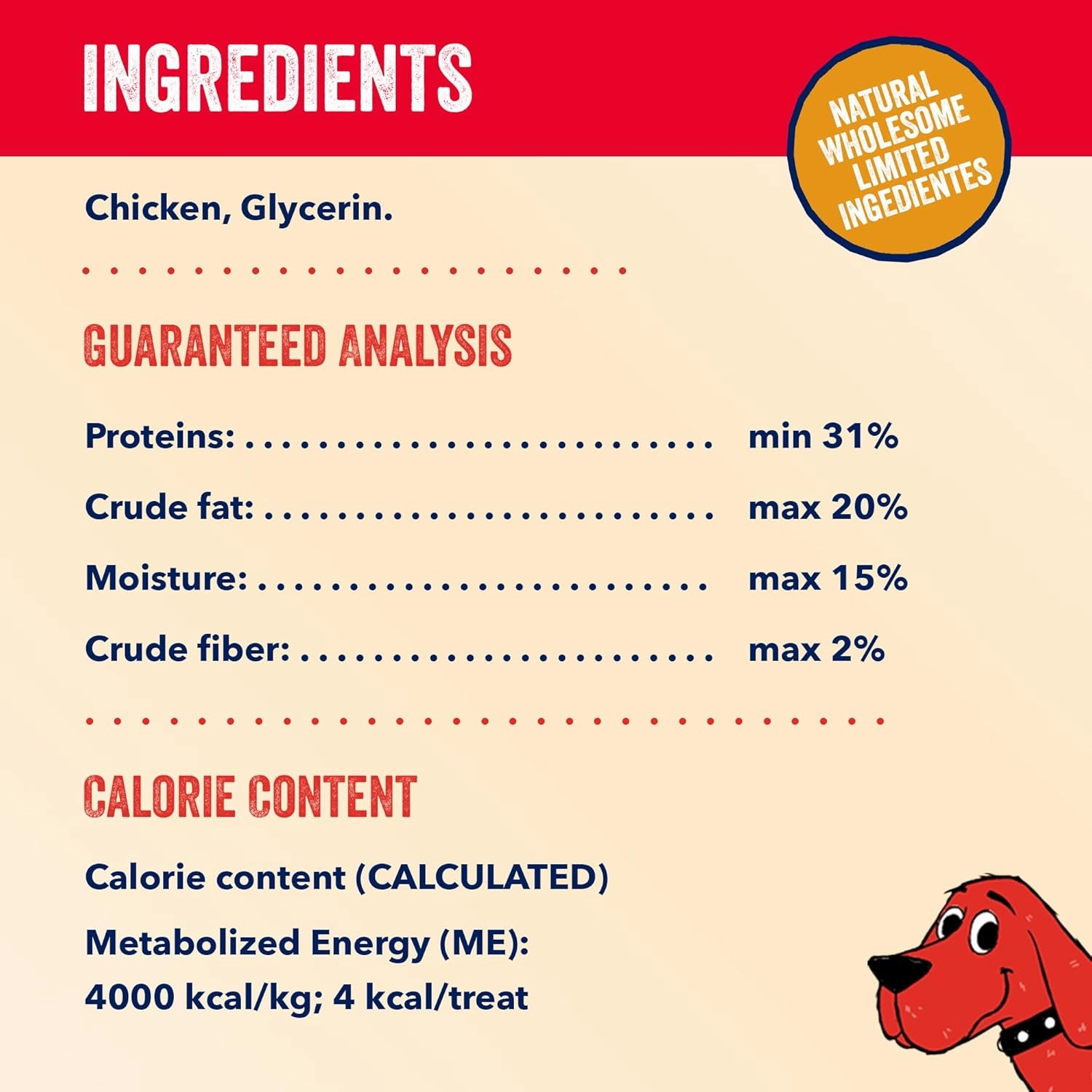 Clifford® Chicken Training Treats for Dogs | Soft Dog Treats Healthy for All Breed Sizes | Puppy Training Treats, Grain Free, High Protein, Rawhide Free Dog Chews - Just Two Ingredients (20oz)