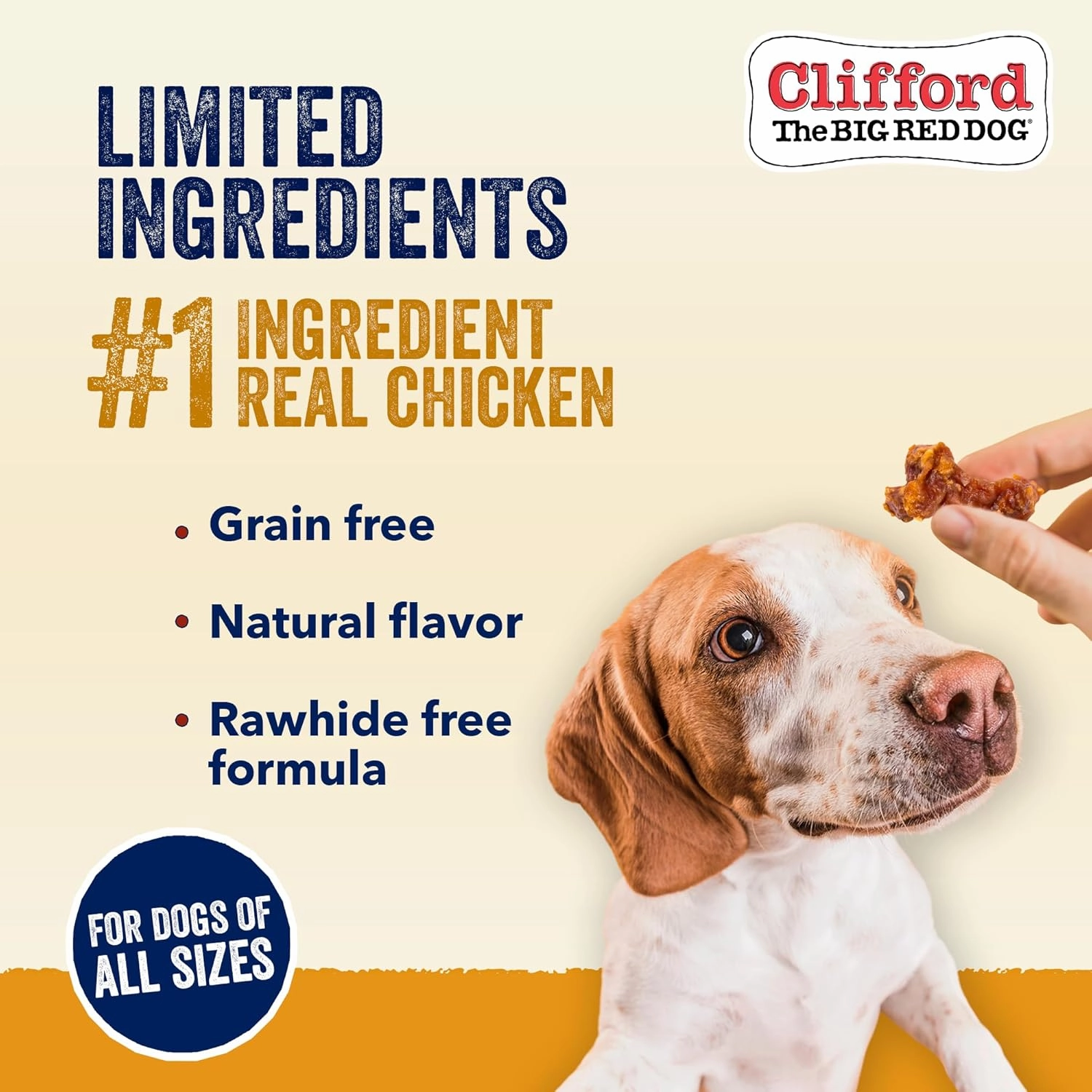 Clifford® Chicken Training Treats for Dogs | Soft Dog Treats Healthy for All Breed Sizes | Puppy Training Treats, Grain Free, High Protein, Rawhide Free Dog Chews - Just Two Ingredients (20oz)