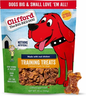 Clifford® Chicken Training Treats for Dogs | Soft Dog Treats Healthy for All Breed Sizes | Puppy Training Treats, Grain Free, High Protein, Rawhide Free Dog Chews - Just Two Ingredients (20oz)