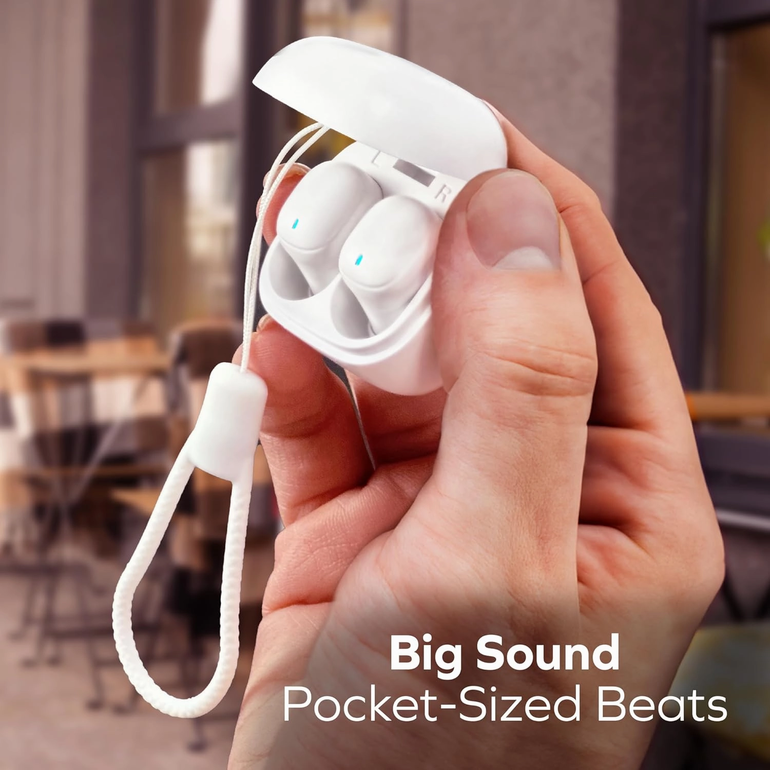 Coby Mini True Wireless Earbuds, Worlds Smallest Wireless Ear Buds, Lightweight in-Ear Headphones & Case, Built-in Mic | Bluetooth Headphones 12-HR Play (White)