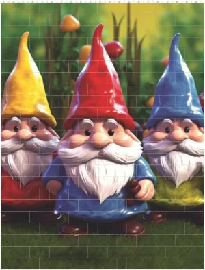 Colorful Gnomes Building Block Puzzle Personalized Building Bricks for Adults Square Shaped DIY Brick Block Puzzles Valentine's Day Gifts for Home Decor Brick Puzzle