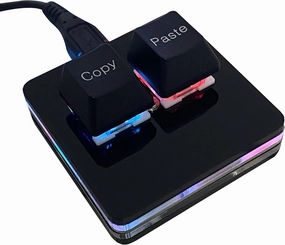 Copy and Paste 2-Key Keyboard SAYO OSU Keypad Hotswap One Handed Mechanical Gaming Keyboard Cherry Switch RGB Backlit Mini USB Keypad for macros or Rhythm Games