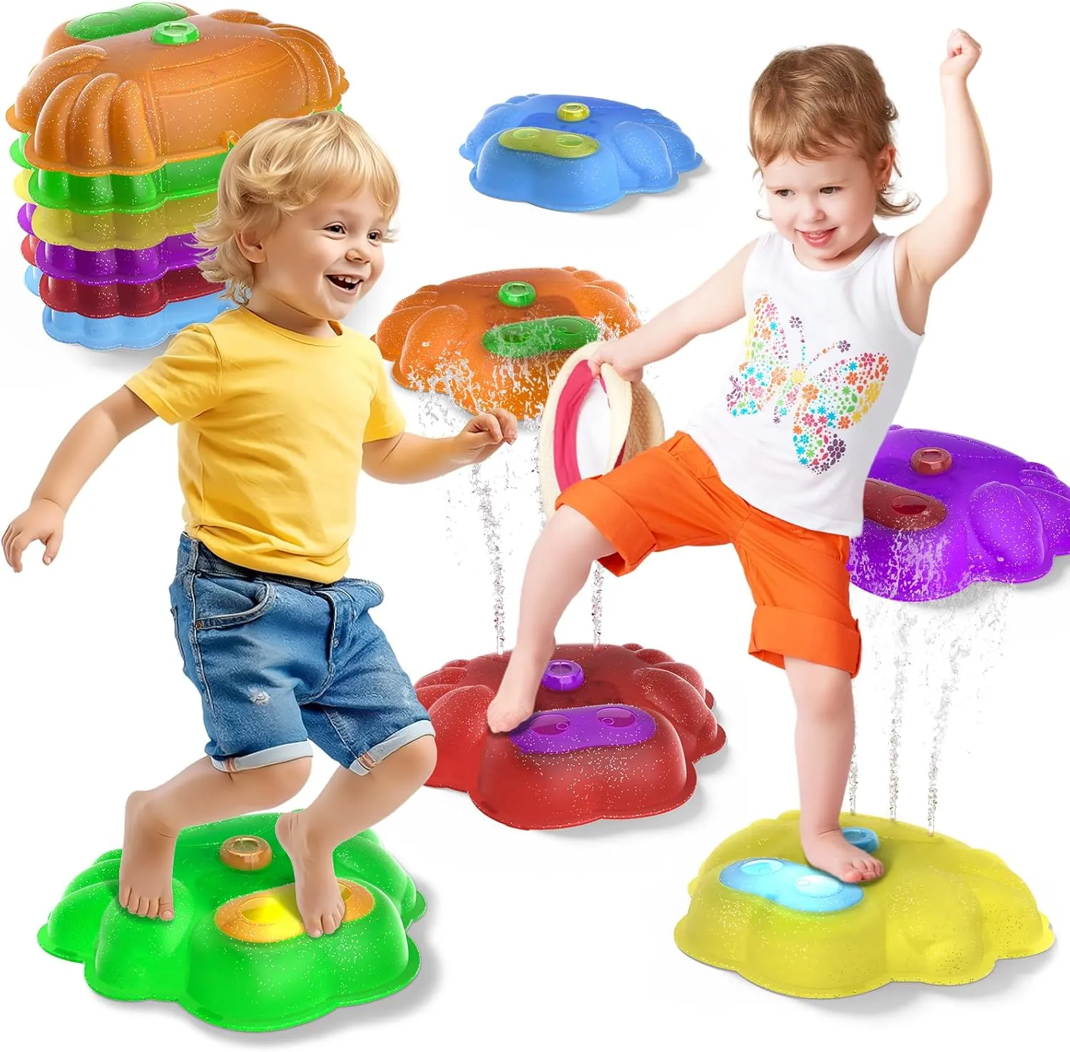 CozyBomB™ 1-Tier Water Table     Light Up Splash Stepping Stones