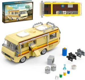 Cult TV Series Inspired RV Building Blocks Kit - 360 PCS Collector's Van Model Set for Adults, DIY Educational Construction Toy with Hidden House Design, for Fans & Brick Enthusiasts