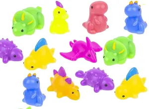 Curious Minds Busy Bags Dinosaur Mochi Squishy Animals - Kawaii - Sensory, Stress, Fidget Party Favor Toy Bulk - Bright Dino Toy (12 Mochi - 1 Dozen)