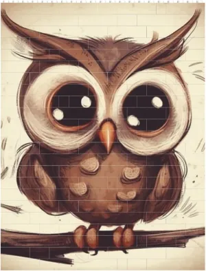 Cute Owl Building Block Puzzle Personalized Building Bricks for Adults Square Shaped Block Puzzle Building Brick Block Puzzles Valentine's Day Gifts for Home Decor Brick Puzzle