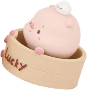 Cute Pig Ornament Shaking Head Dashboard Decoration Car Accessory Resin Bobblehead Doll Pink