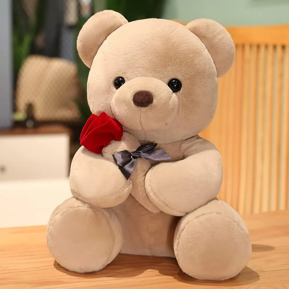 Cute Plush Teddy Bear Stuffed Animal Teddy Bear Plush Doll Toy Gift for Girls on Birthday, Party Decoration (Light Brown,23cm/9in)