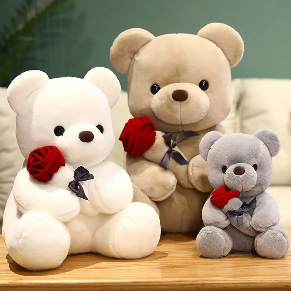 Cute Plush Teddy Bear Stuffed Animal Teddy Bear Plush Doll Toy Gift for Girls on Birthday, Party Decoration (Light Brown,23cm/9in)