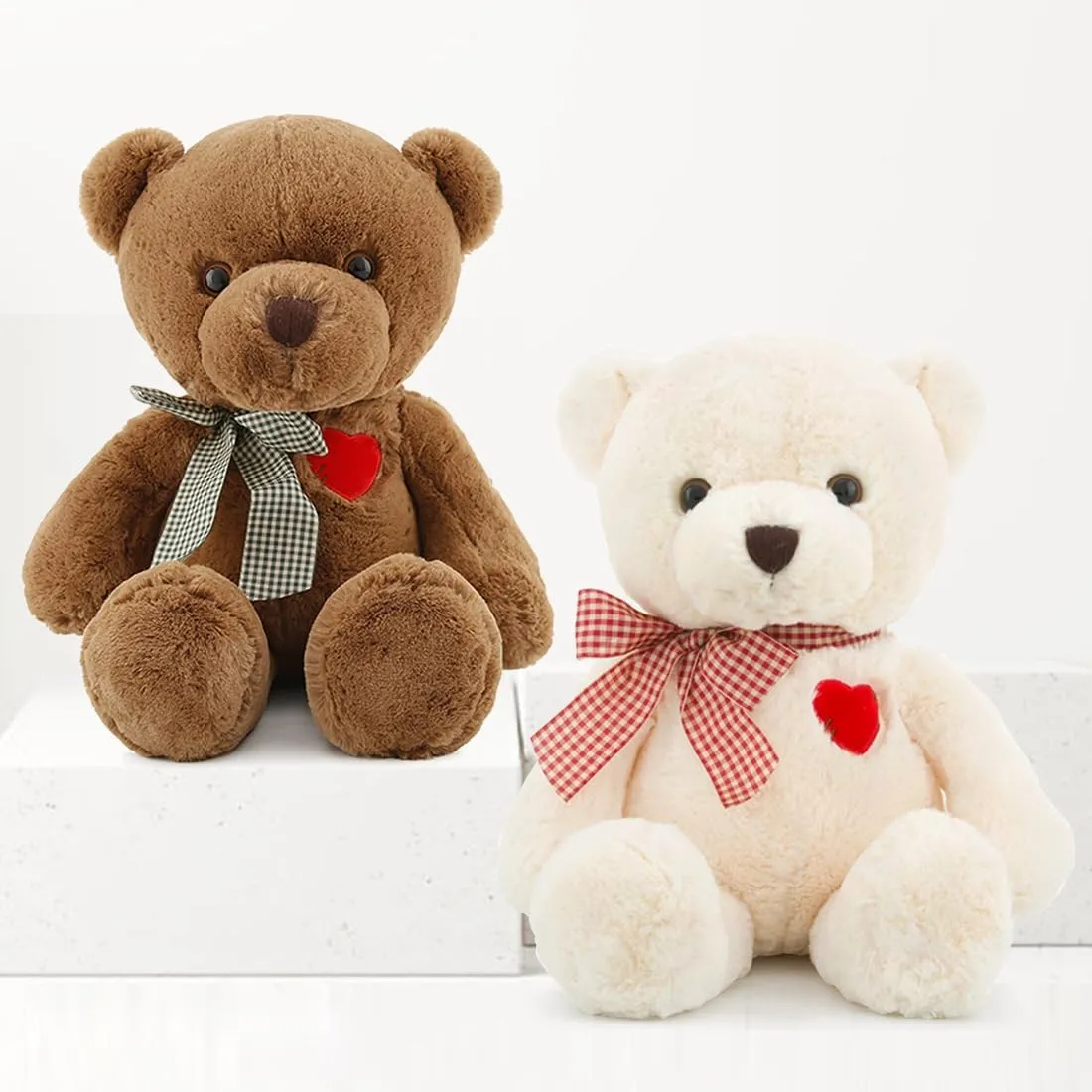 Cute Stuffed Animals, Plush Toy for Girls - Teddy Bear Doll Gift for Valentines Day & Chrismas (White, 50cm/19.7inch)
