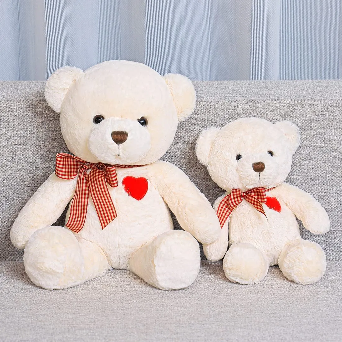 Cute Stuffed Animals, Plush Toy for Girls - Teddy Bear Doll Gift for Valentines Day & Chrismas (White, 50cm/19.7inch)