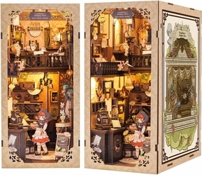 CUTEBEE Book Nook Kit - DIY Miniature House Dollhouse Kit for Adults and Teens, Booknook Tiny House Bookshelf Decor 3D Wooden Puzzle, Gifts for Family Friends (Grandpa's Antique Shop)