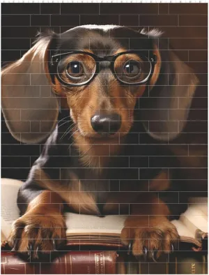 Dachshund Book Building Block Puzzle Personalized Building Bricks for Adults Square Shaped Block Puzzle Building Brick Block Puzzles Valentine's Day Gifts for Home Decor Brick Puzzle