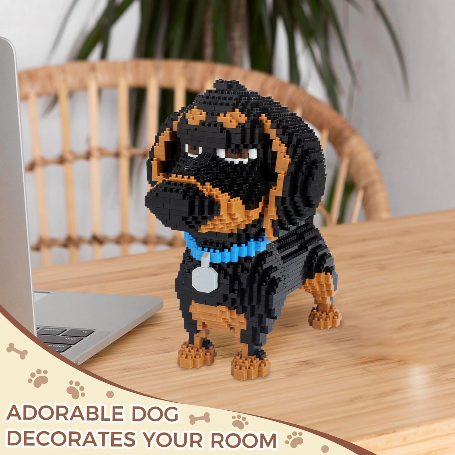 Dachshund 3D Puzzle Micro Building Blocks,2100pcs Dog DIY Mini Diamond Blocks Bricks Toy Animals for Boys Age 8-12 9 10 11 12 13 14 15 16 Teens Adults