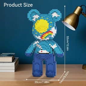 DAHONPA Animal Starry Sky Bear Micro Building Blocks Set (3680 Pieces) Gift for Adults and Kids